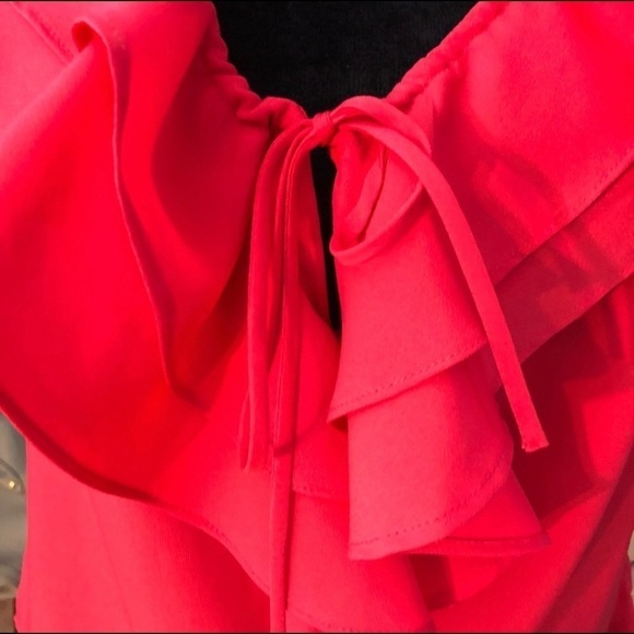 Mossimo Women's Top Red Sleeveless Ruffle Top - Picture 13 of 16